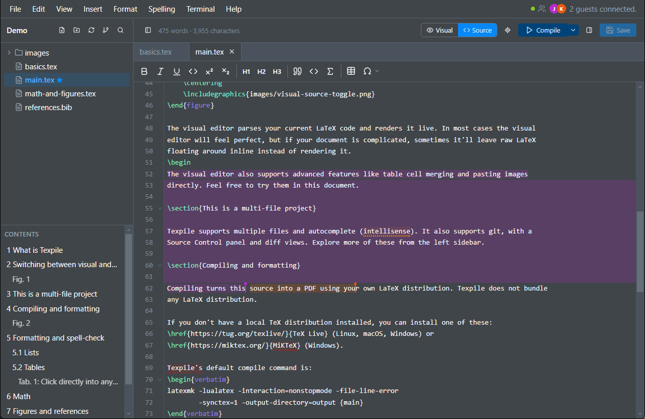 Write together in real time