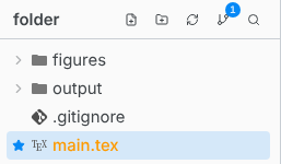 The sidebar header and the file tree